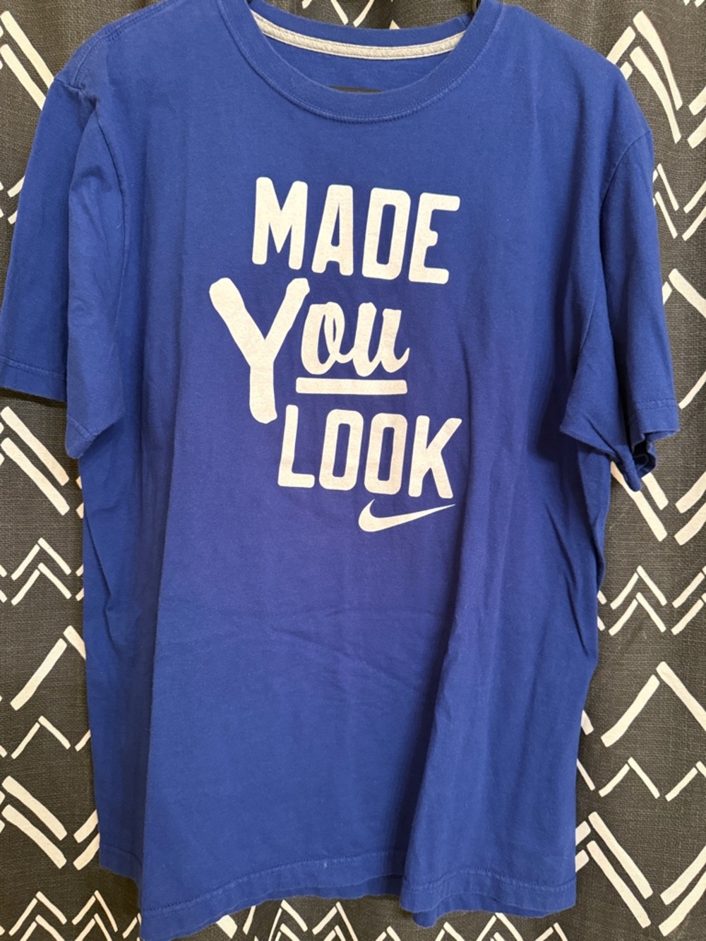 Nike Blue 'Made You Look' Graphic Tee royal blue